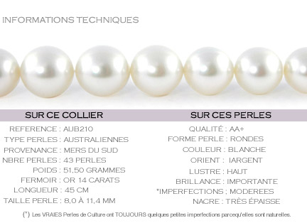perles d'australie blanches