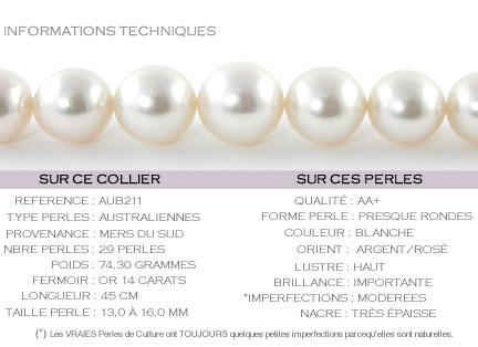 perles d'australie blanches