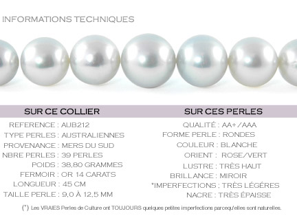 perles d'australie blanches