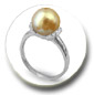 bague perle d'australie doree