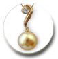 pendentif perle australie doree
