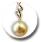 pendentif perles australie dorees