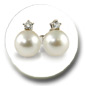 boucles d'oreille perles d'australie et diamant