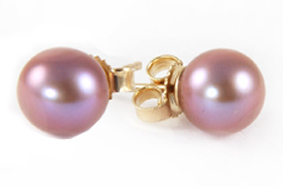 paire de boucles d'oreille de perles d'eau douce et Or