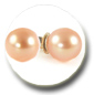 paire de boucles d'oreille de perles de culture d'eau douce couleur peche