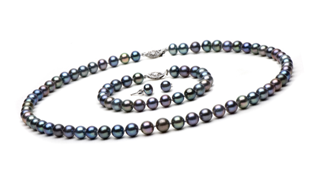 collier de perles noires