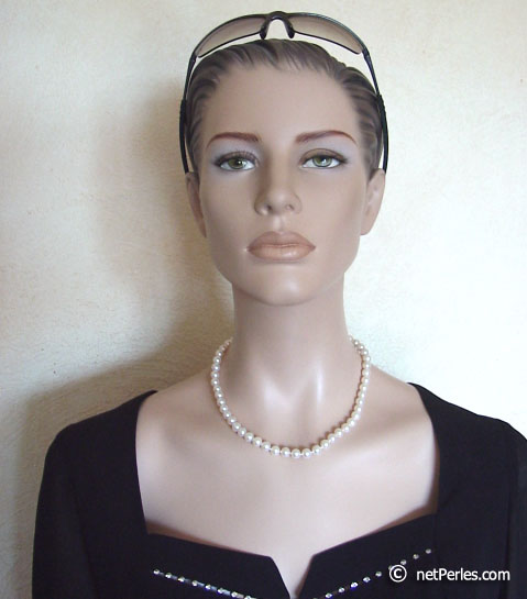 collier de perles de culture blanches