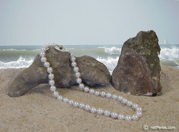 perles d'akoya blanches gros diam�tre