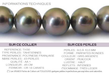 Colliers de perles de Tahiti