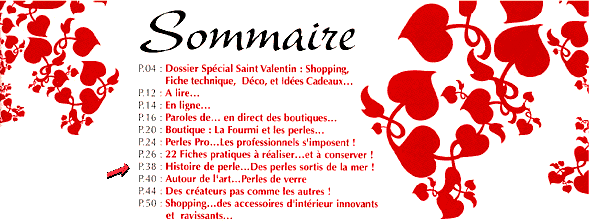 sommaire de perles magazine