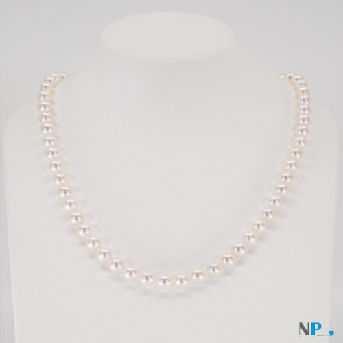 Collier de perles d'Akoya blanches