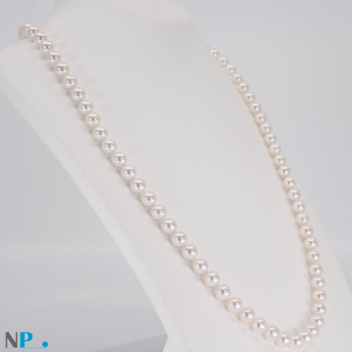 Collier de perles d'Akoya blanches