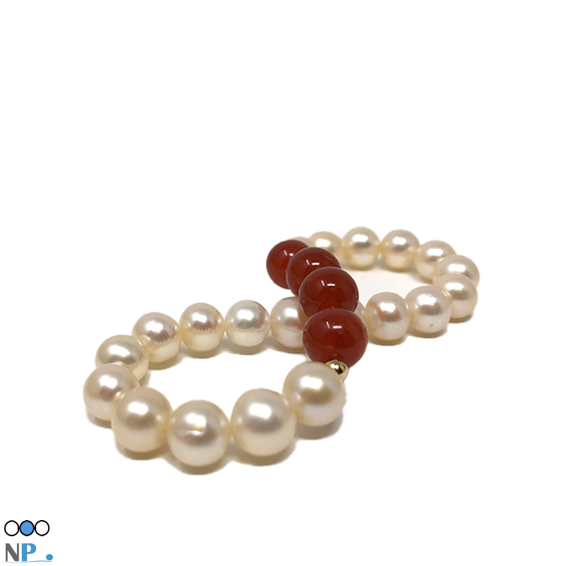 Bracelet en perles naturelles d' Agate 