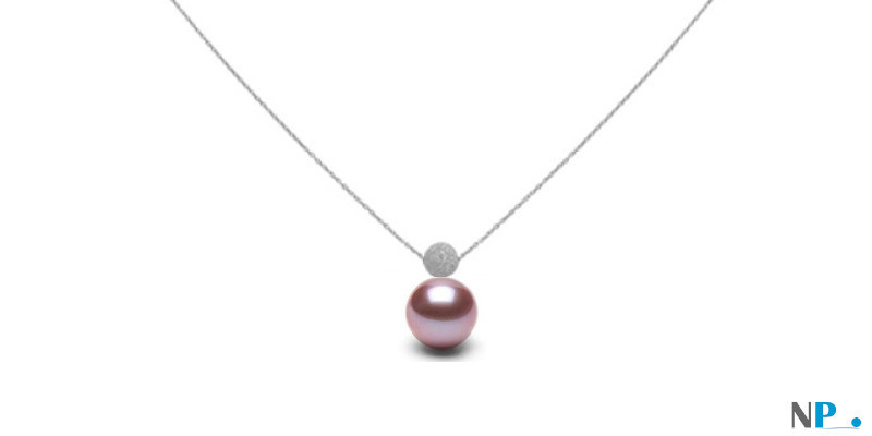 Collier SPHERE avec une perle lavande  DOUCEHADAMA