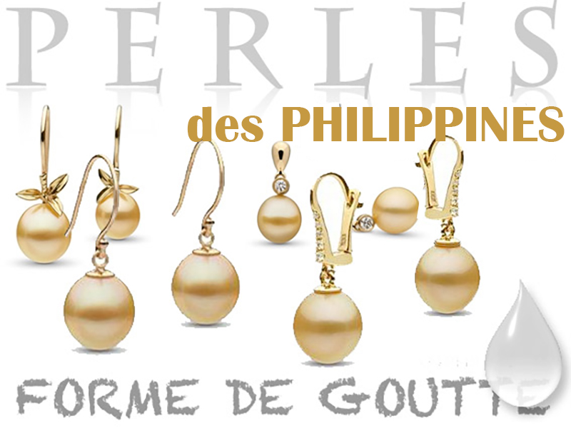 Boucles d'Oreilles de perles des philippines en forme de goutte, dormeuses et pendantes