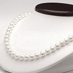 Collier 45 cm de perles de culture d'Eau Douce de 6 à 7 mm Blanches DOUCEHADAMA