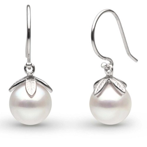 Boucles d'Oreilles Or 18k Perles d'Akoya blanches