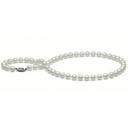 Collier 45 cm de perles d'Eau Douce de 7 à 8 mm Blanches DOUCEHADAMA