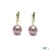 Boucles d'oreilles Dormeuses Or 18k avec diamants, perles d'eau douce DOUCEHADAMA