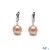 Boucles d'oreilles Dormeuses Or 18k avec diamants, perles d'eau douce DOUCEHADAMA