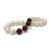 Bracelet de perles de culture d'Eau Douce et 4 pierres de Jade Rouge