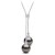 Collier 40/45 cm en Argent 925 diamants et 2 Perles de Tahiti 9-10 mm AAA 